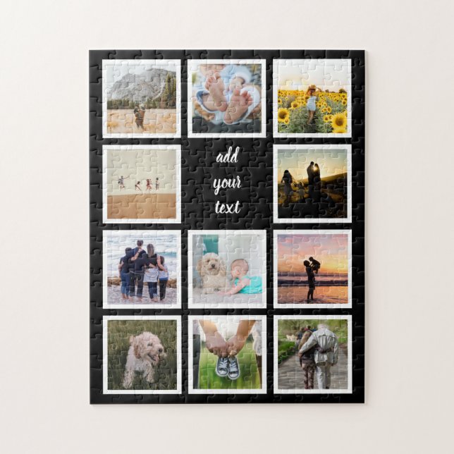 Puzzle Famille personnalisée 11 Photo Collage personnalis (Vertical)