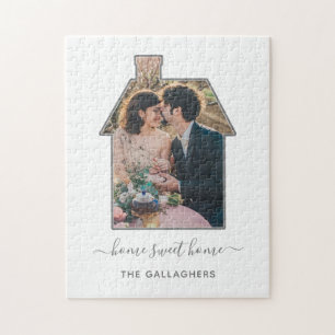 Puzzle Famille Photo Maison Forme Mariage de chauffage do