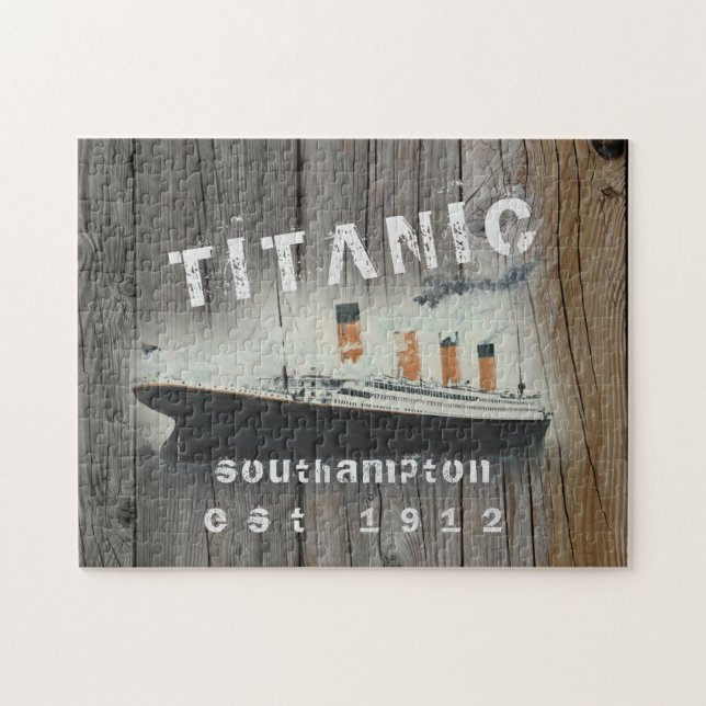 Puzzle Famille sur mesure Rustic Driftwood Titanic (Horizontal)