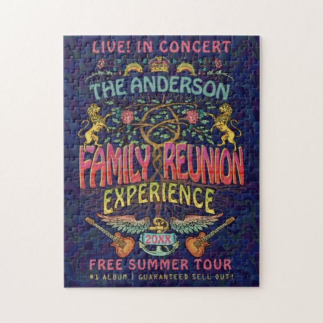 Puzzle Family Reunion Band Retro les années 70 Concert No (Vertical)