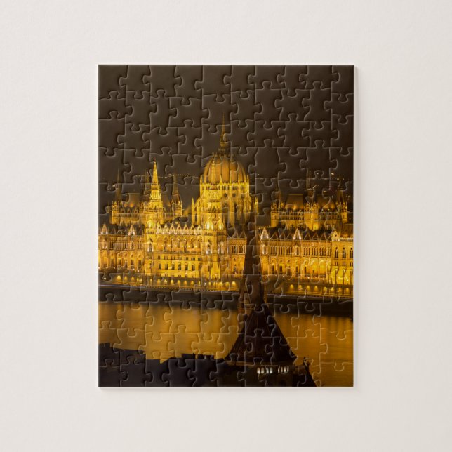 Puzzle Famine Parliament Budapest by night (Vertical)