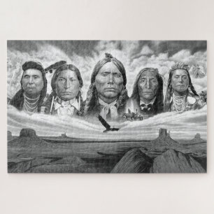 Puzzle Famous Indian Chiefs Native Americans Horizontal