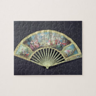 Puzzle Fan de cour, Français, XVIIIème siècle (ivoire et