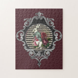 Puzzle Fancy Frame White Rabbit Collage