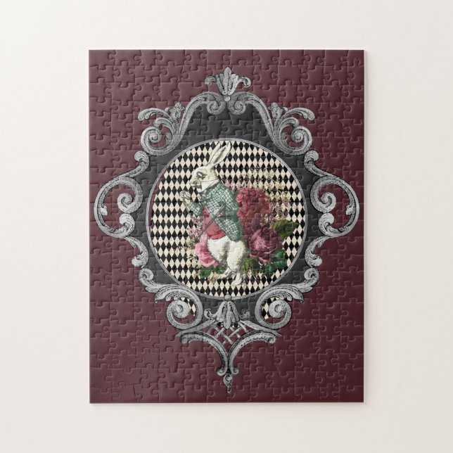 Puzzle Fancy Frame White Rabbit Collage (Vertical)
