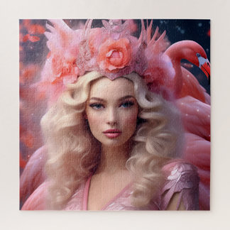 Puzzle Fantaisie de beauté de flamant rose