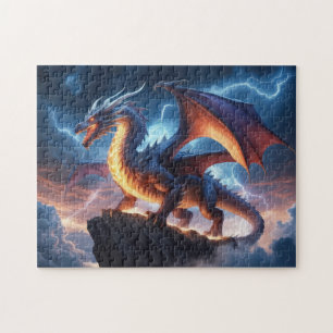 Puzzle Fantaisie de dragon de feu, casse-tête pour les am