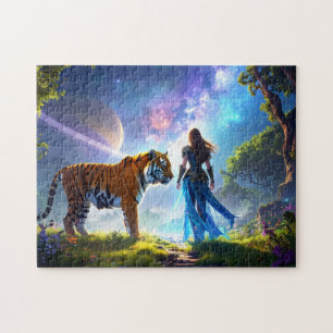 Puzzle Fantaisie de science-fiction mystique Tigre et Gue