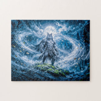 Puzzle Fantaisie dynamique Loup-garou sous la lumière dra