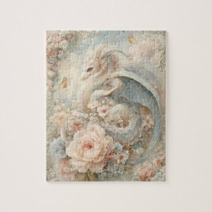 Puzzle Fantasie Florale Vintage Dragon Pastel Nostalgie