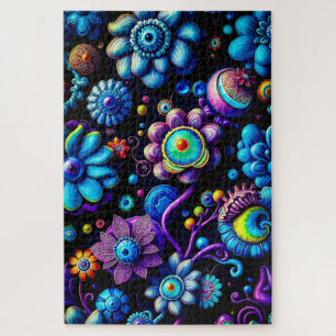 Puzzle Fantastique florale - Flore Alien vibrante