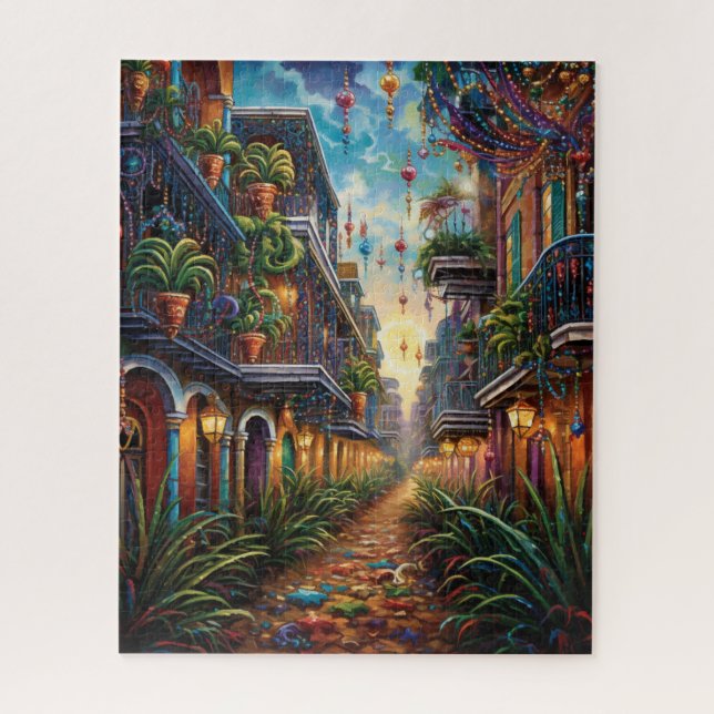 Puzzle Fantasy Mardi Gras Colors  (Vertical)
