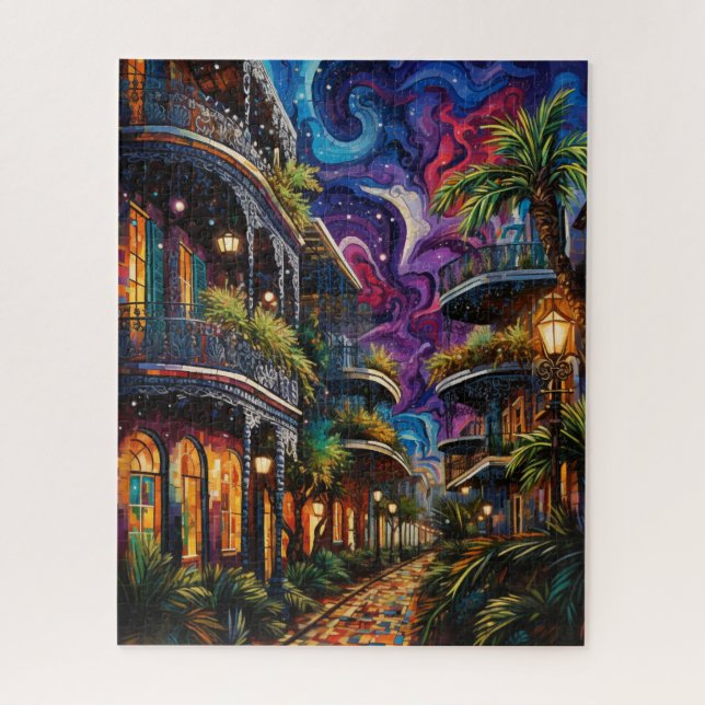 Puzzle Fantasy Mardi Gras Colors  (Vertical)