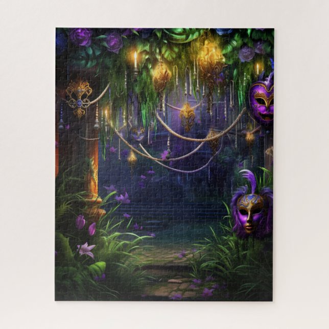 Puzzle Fantasy Mardi Gras Colors  (Vertical)