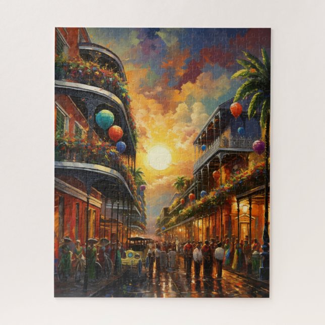 Puzzle Fantasy Mardi Gras Colors  (Vertical)