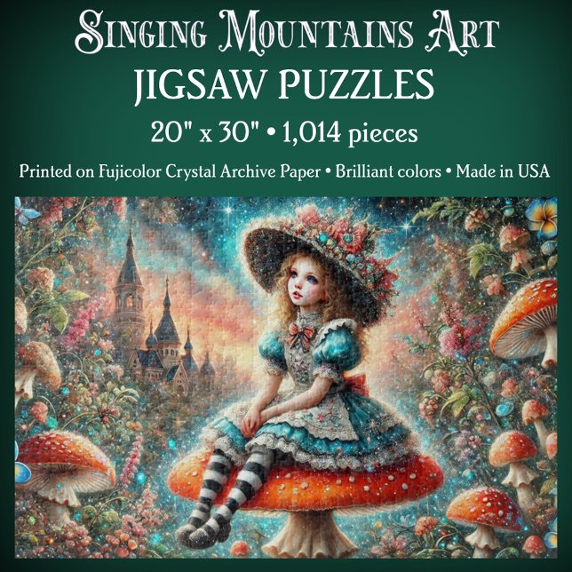 Puzzle Fantasy Wonderland Alice On Mushroom (Créateur téléchargé)