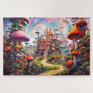 Puzzle Fantisy champignons île rêve méditation visuelle