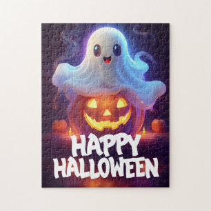 Puzzle Fantôme et Citrouille Bonne Halloween