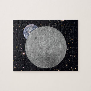 Puzzle Far Side of the Moon Earth Starry Sky