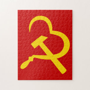 Puzzle Faucille Et Marteau, Cœur, Amour, Communisme