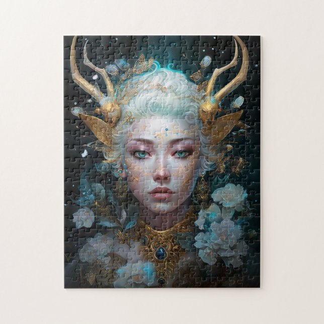 Puzzle Faun Elf Femme Imaginaire Art (Vertical)