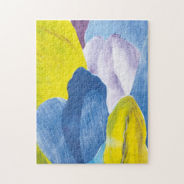 Puzzle Faux Indigo III (Vertical)
