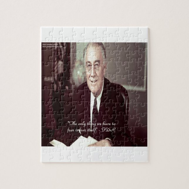 Puzzle FDR et rien à craindre Citation (Vertical)