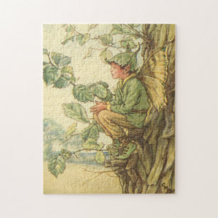 Puzzle Fée d'orme ailée assise dans un arbre