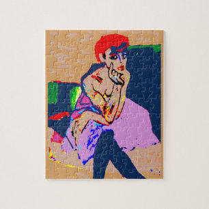 Puzzle Femme Abstraite dans de nombreuses couleurs