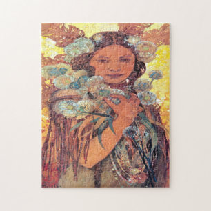 Puzzle Femme amérindienne - Alphonse Mucha
