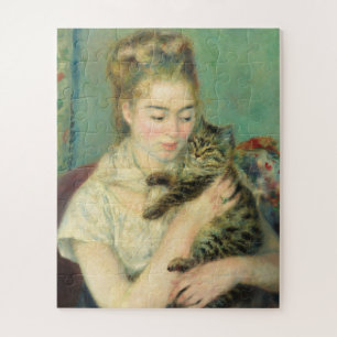 Puzzle Femme au chat par Auguste Renoir