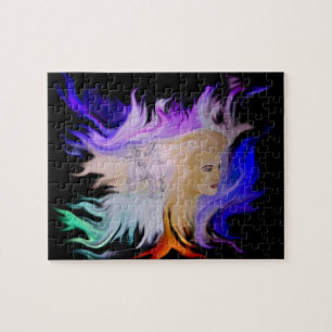 Puzzle Femme avec cheval