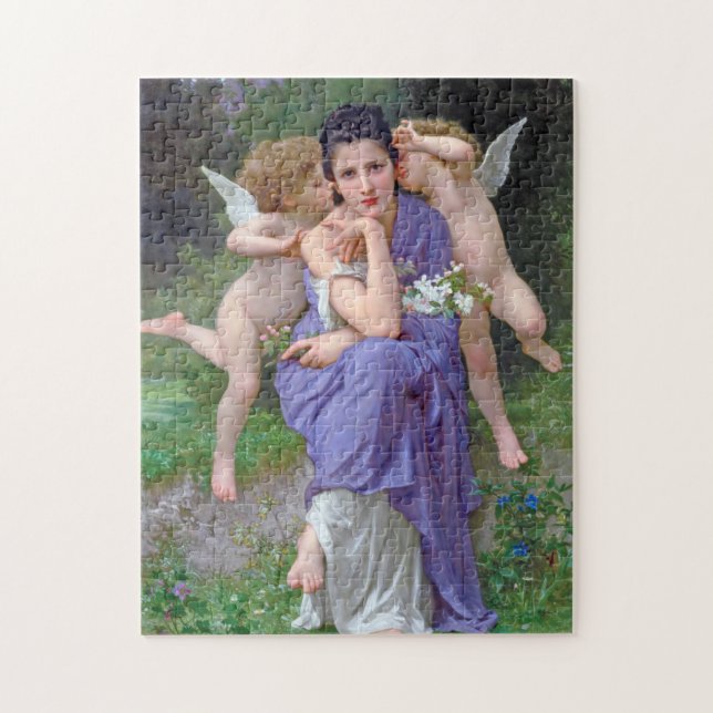 Puzzle Femme avec Cupidon, Bouguereau (Vertical)