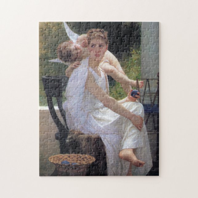 Puzzle Femme avec Cupidon, Bouguereau (Vertical)