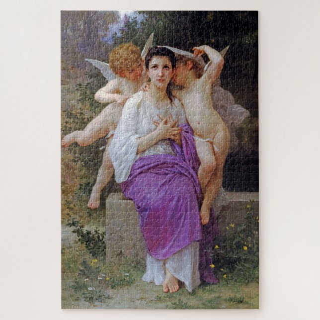 Puzzle Femme avec Cupidon, Bouguereau (Vertical)
