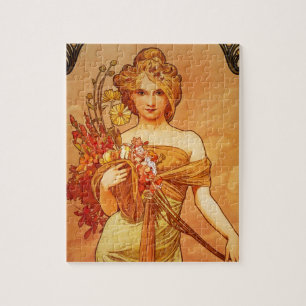 Puzzle Femme avec Oragna Bouquet
