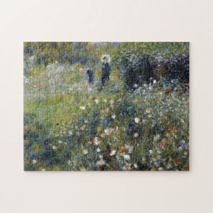 Puzzle Femme avec parasol dans un jardin par Renoir