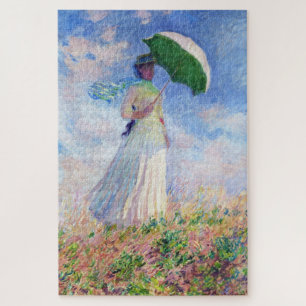 Puzzle Femme avec Parasol tourné à droite Monet vibrant