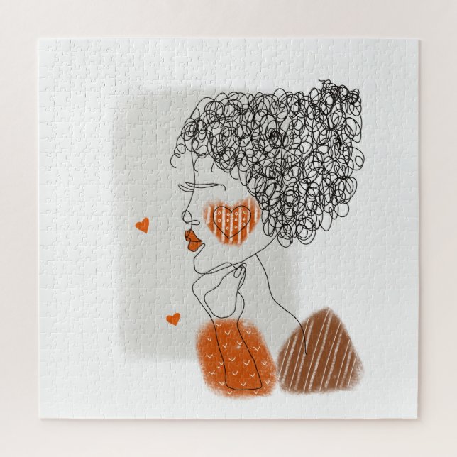 Puzzle Femme de mode : Lignes noires Graphiques (Vertical)