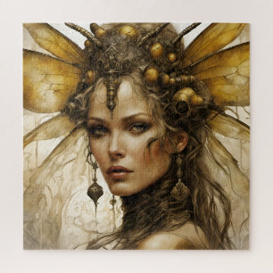 Puzzle Femme d'insecte d'abeilles Steampunk
