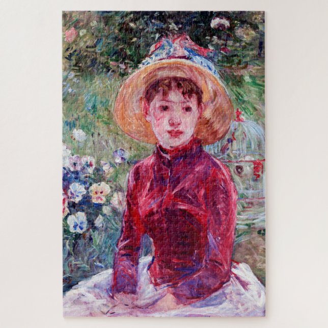 Puzzle Femme en rouge, Berthe Morisot (Vertical)