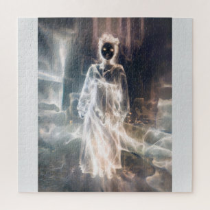 Puzzle Femme extraterrestre fantomatique noir et blanc go