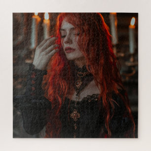 Puzzle Femme gothique aux cheveux roux