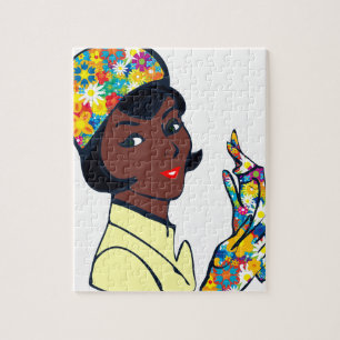 Puzzle femme mod noire