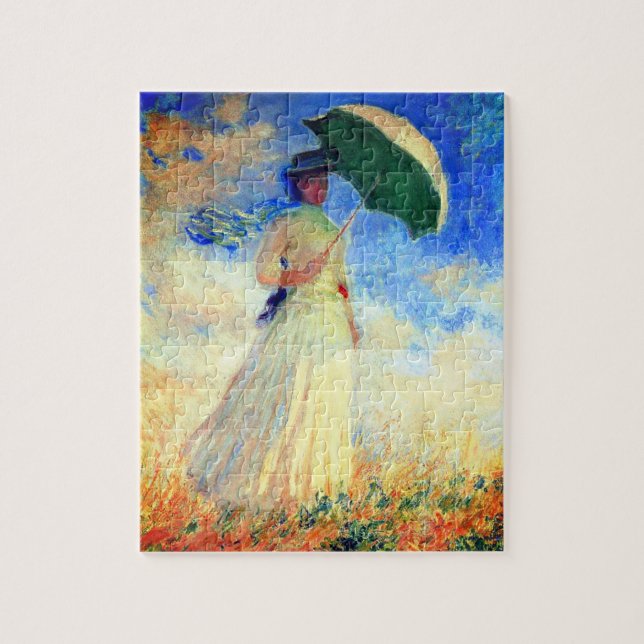 Puzzle Femme Monet avec un parasol face droit (Vertical)