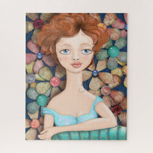 Puzzle Femme Par Une Chaise Fleurs de papier
