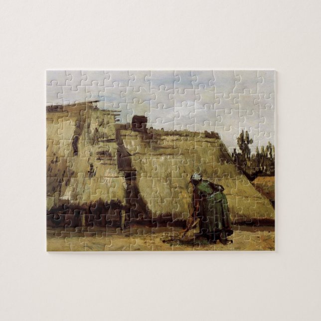Puzzle Femme paysanne creusant le chalet par Vincent van  (Horizontal)