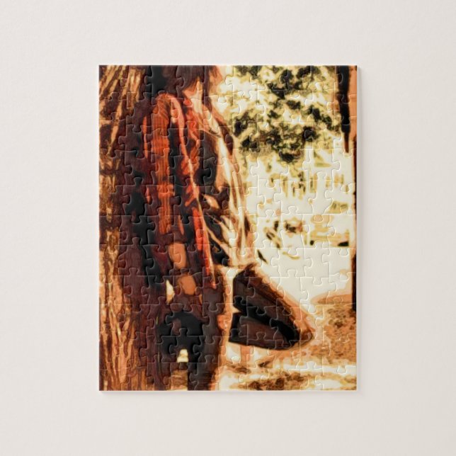 Puzzle Femme regardant loin (Vertical)