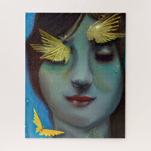 Puzzle Femme Serene avec des papillons de type Gold Fairy
