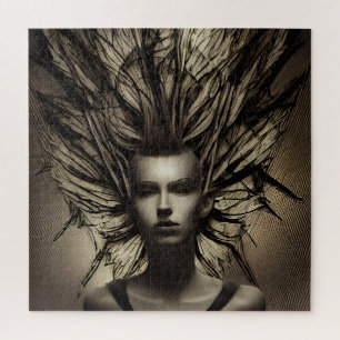 Puzzle Femme sous l'eau Dystopian Abstrait AI Art